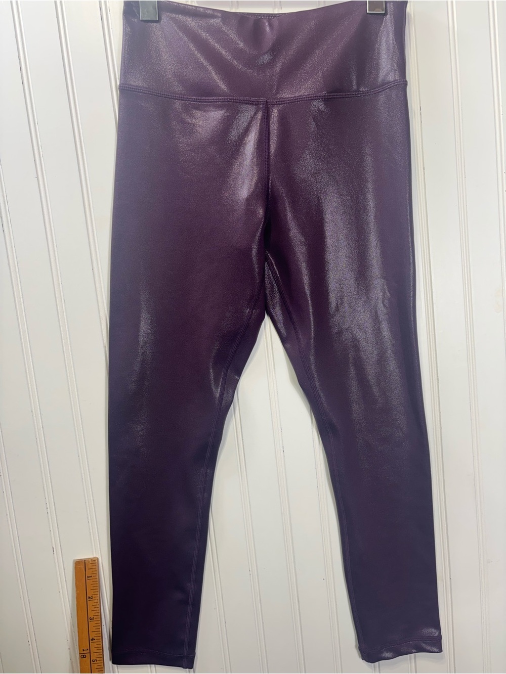ZYIA Active Metallic Purple High-Waisted Leggings | Women’s Yoga size 4-6